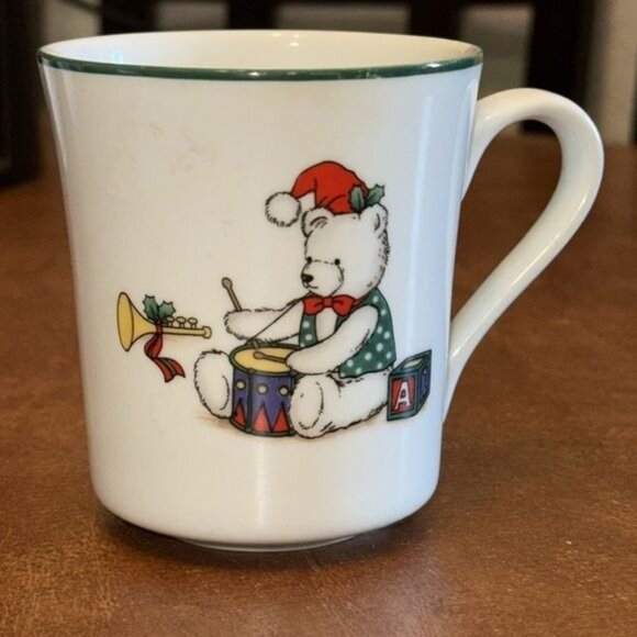 Holiday Teddy Bear Mug By Mikasa Memories - Picture 2 of 6